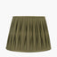 Odette 45cm Olive Green Cotton Slub Pinch Pleat Tapered Lampshade