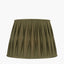 Odette 45cm Olive Green Cotton Slub Pinch Pleat Tapered Lampshade