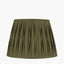 Odette 45cm Olive Green Cotton Slub Pinch Pleat Tapered Lampshade