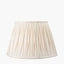 Odette 45cm White Linen Cotton Slub Pinch Pleat Tapered Lampshade