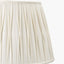 Odette 45cm White Linen Cotton Slub Pinch Pleat Tapered Lampshade