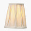 Odette 14cm White Linen Cotton Slub Pinch Pleat Tall Tapered Candle Clip Lampshade