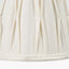 Odette 14cm White Linen Cotton Slub Pinch Pleat Tall Tapered Candle Clip Lampshade