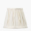 Odette 16cm White Linen Cotton Slub Pinch Pleat Tapered Lampshade