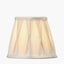 Odette 16cm White Linen Cotton Slub Pinch Pleat Tapered Lampshade