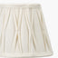 Odette 16cm White Linen Cotton Slub Pinch Pleat Tapered Lampshade