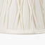 Odette 16cm White Linen Cotton Slub Pinch Pleat Tapered Lampshade