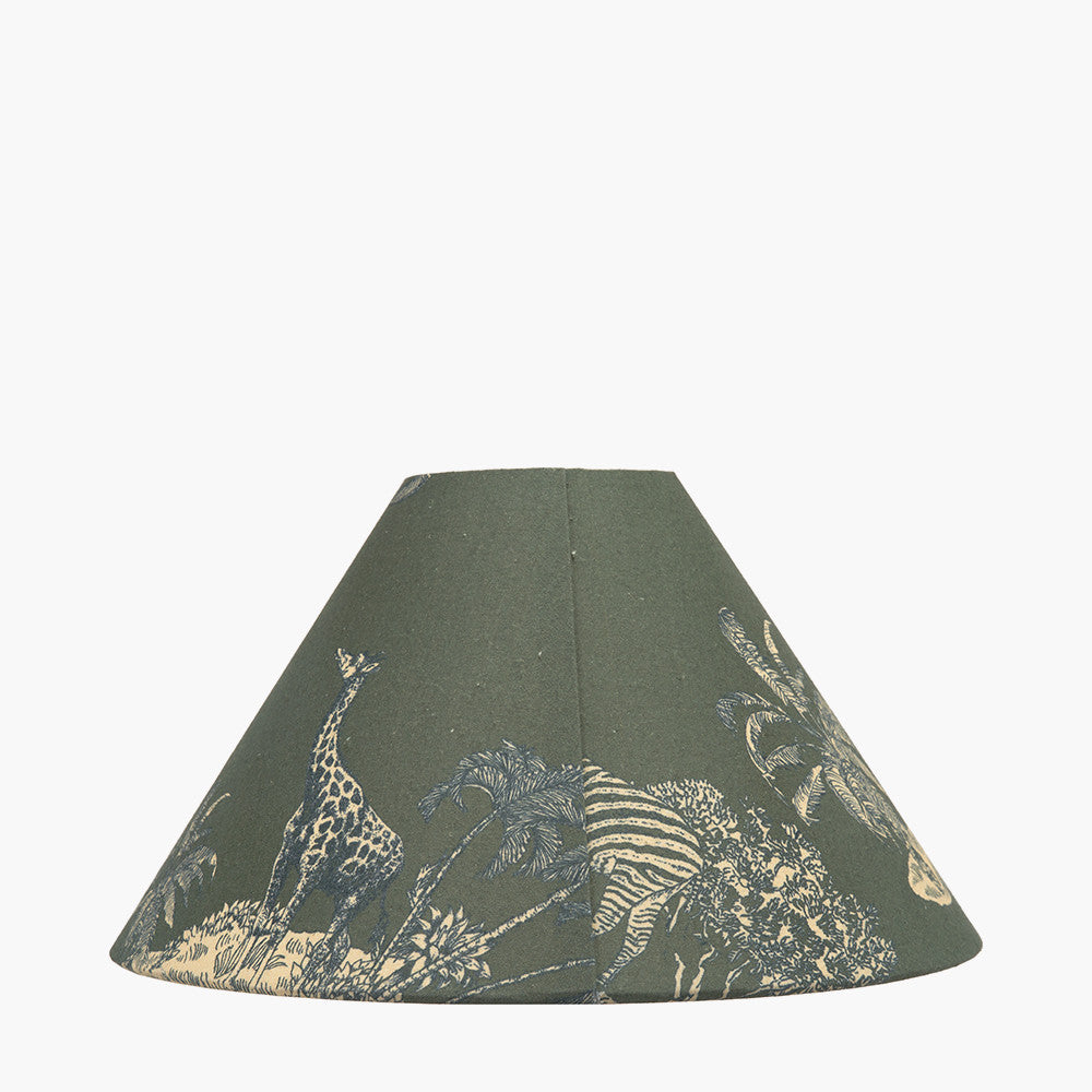 Nala 30cm Green Safari Printed Empire Lampshade