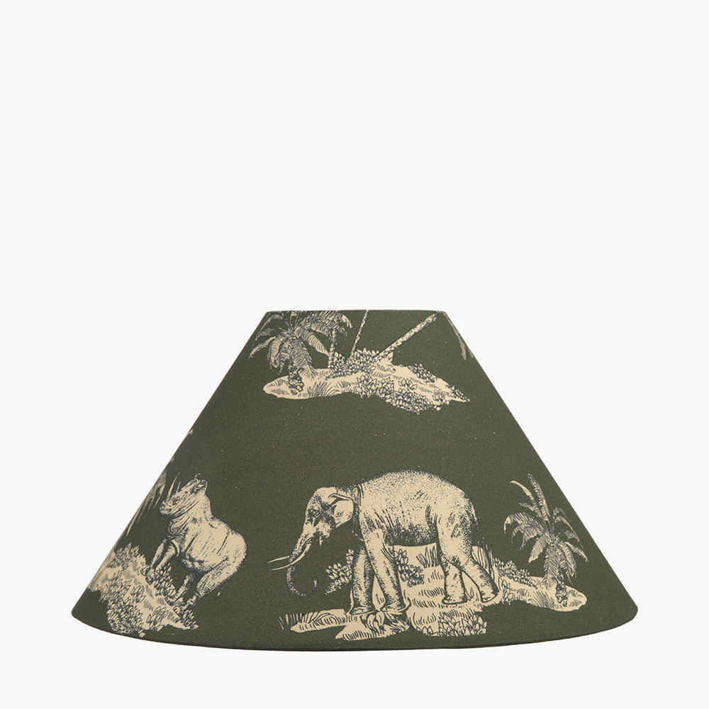 Nala 35cm Green Safari Printed Empire Lampshade
