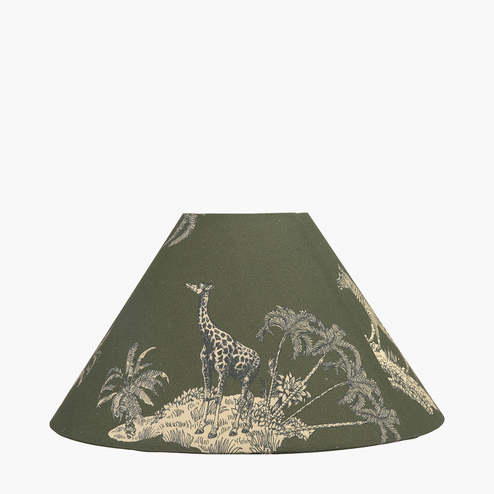 Nala 35cm Green Safari Printed Empire Lampshade