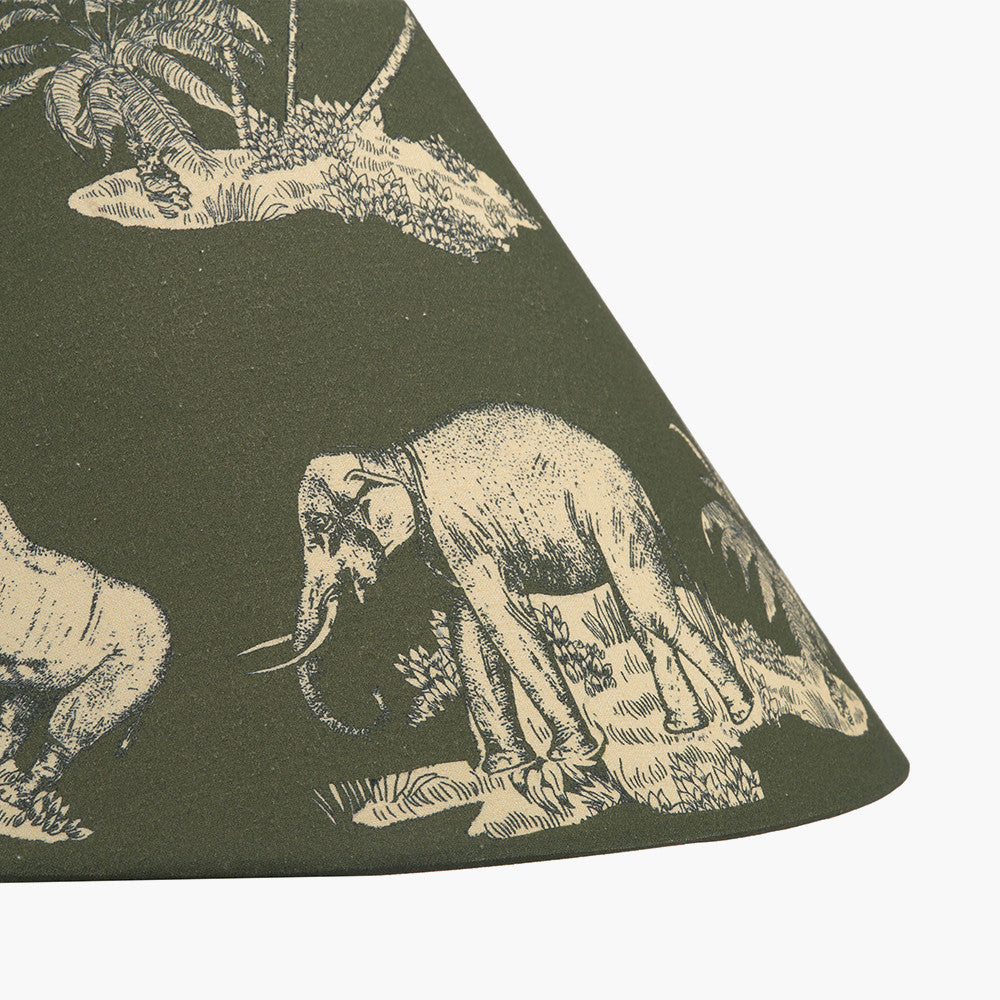 Nala 35cm Green Safari Printed Empire Lampshade