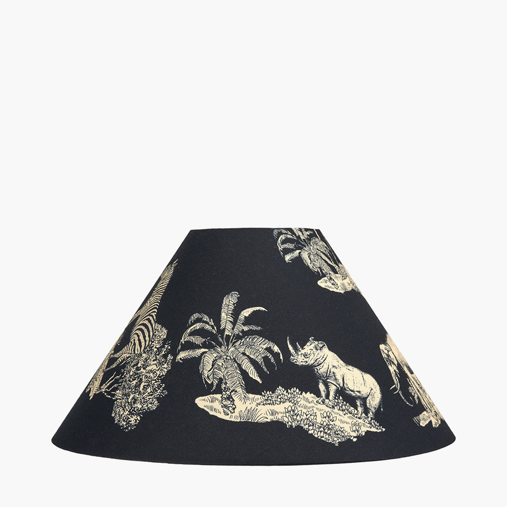 Nala 35cm Inky Blue Safari Printed Empire Lampshade