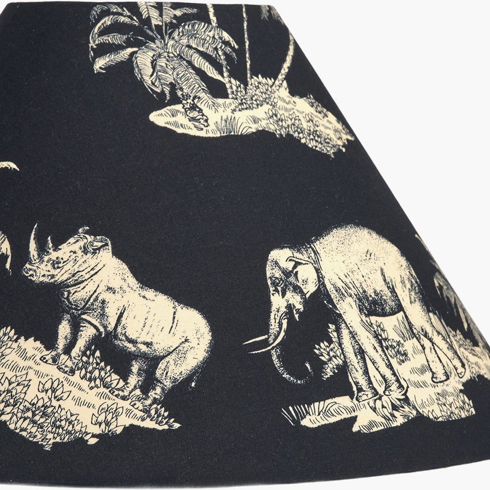 Nala 35cm Inky Blue Safari Printed Empire Lampshade