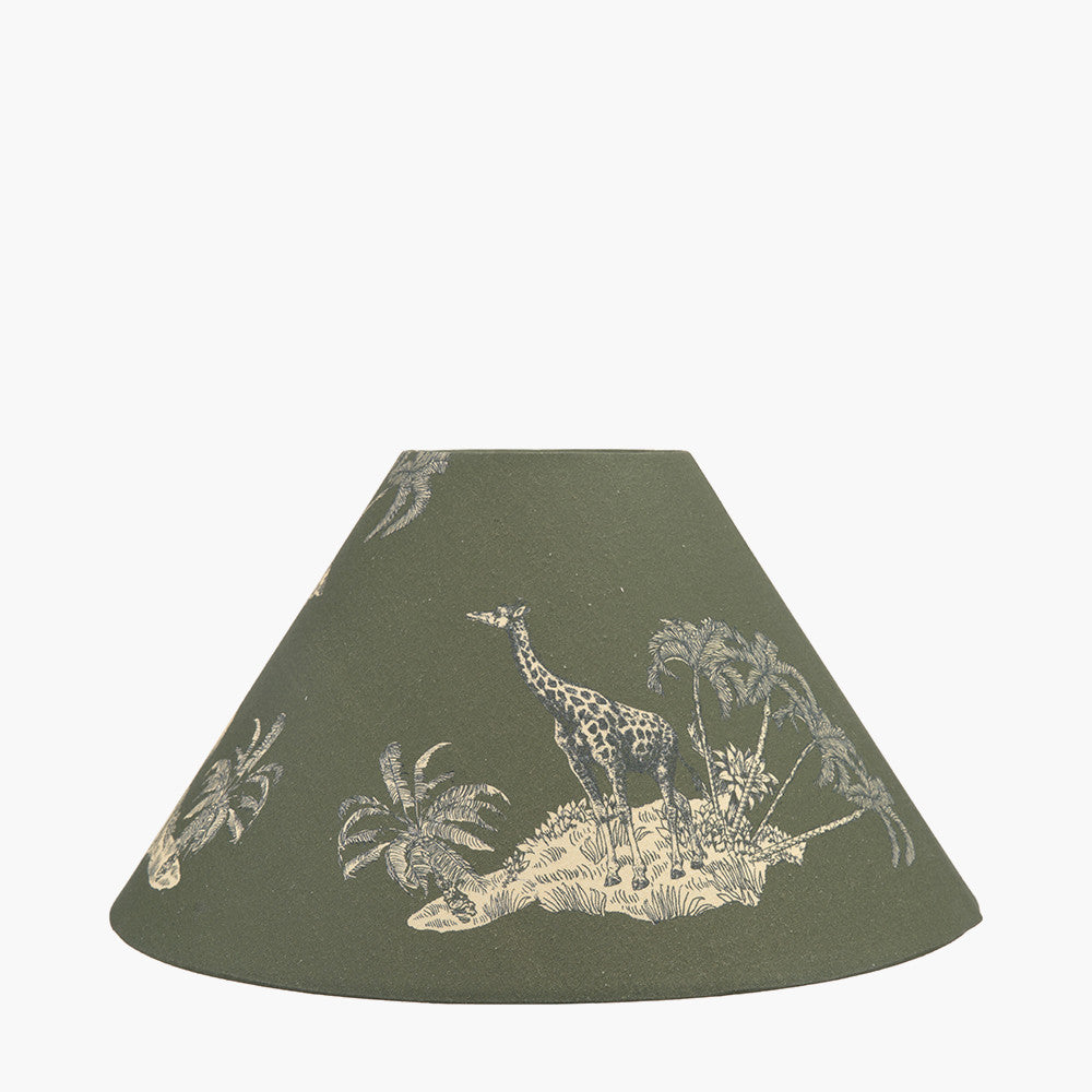 Nala 40cm Green Safari Printed Empire Lampshade