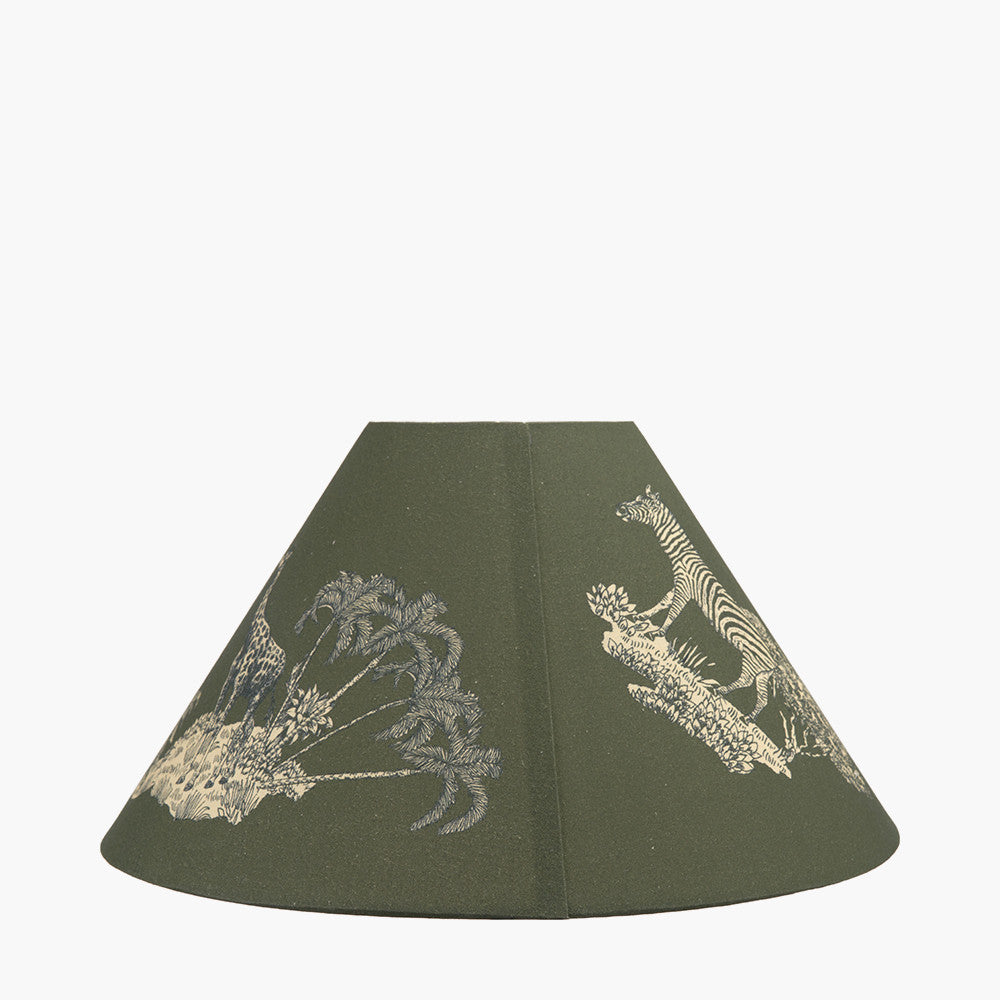 Nala 40cm Green Safari Printed Empire Lampshade