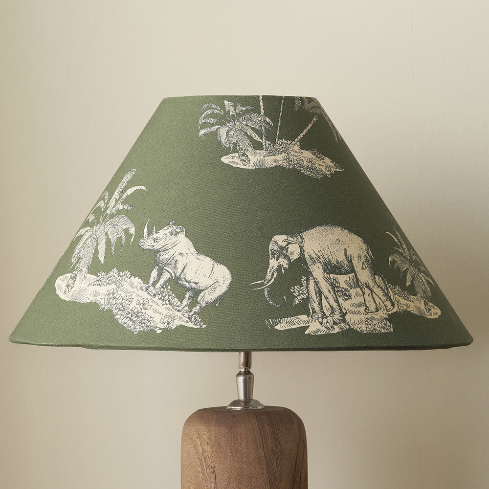 Nala 40cm Green Safari Printed Empire Lampshade