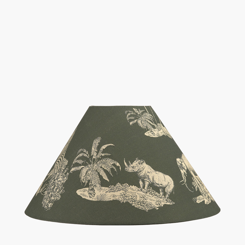 Nala 45cm Green Safari Printed Empire Lampshade
