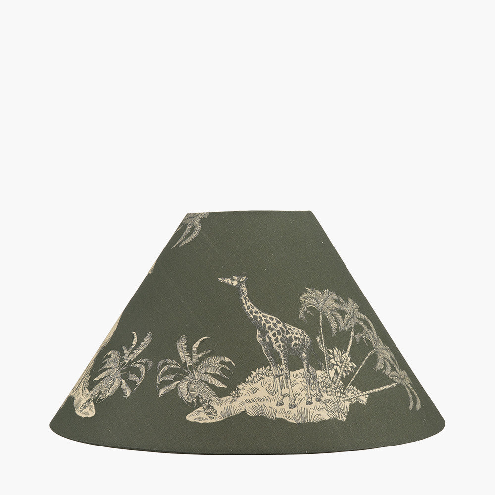 Nala 45cm Green Safari Printed Empire Lampshade