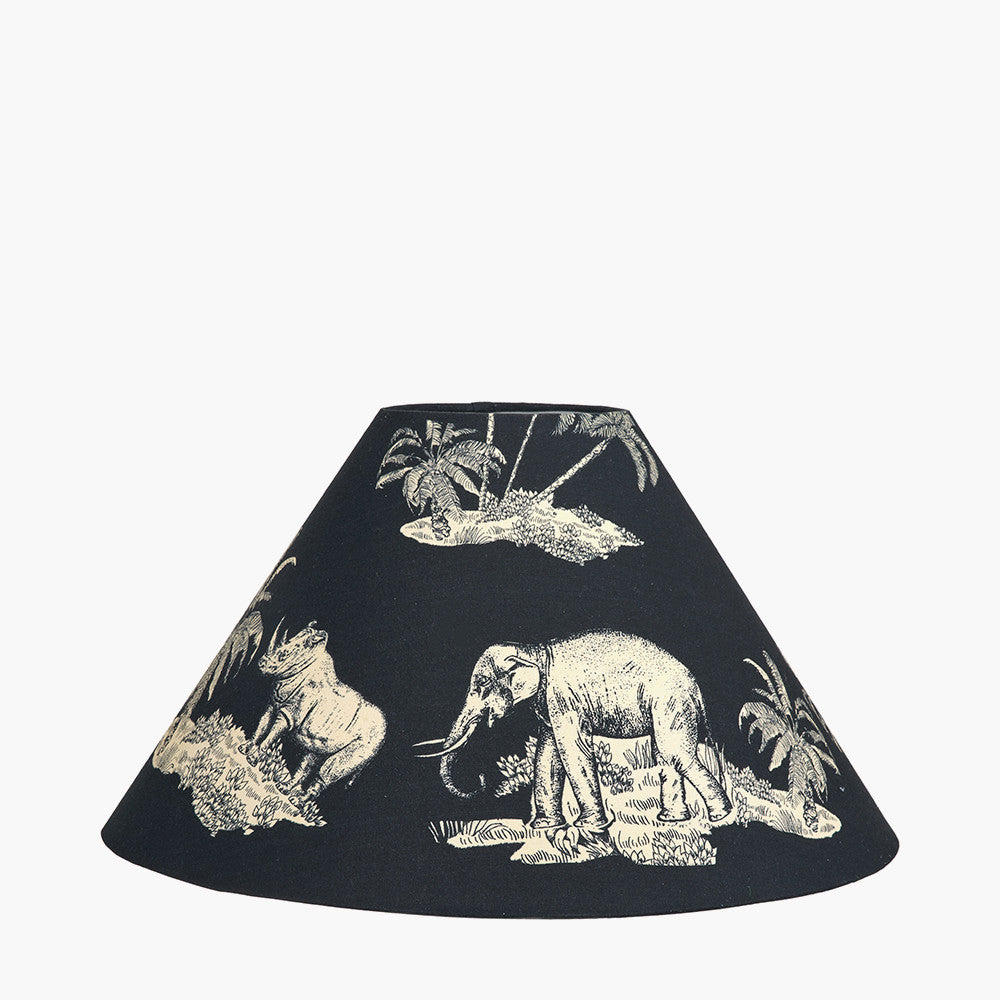 Nala 45cm Inky Blue Safari Printed Empire Lampshade