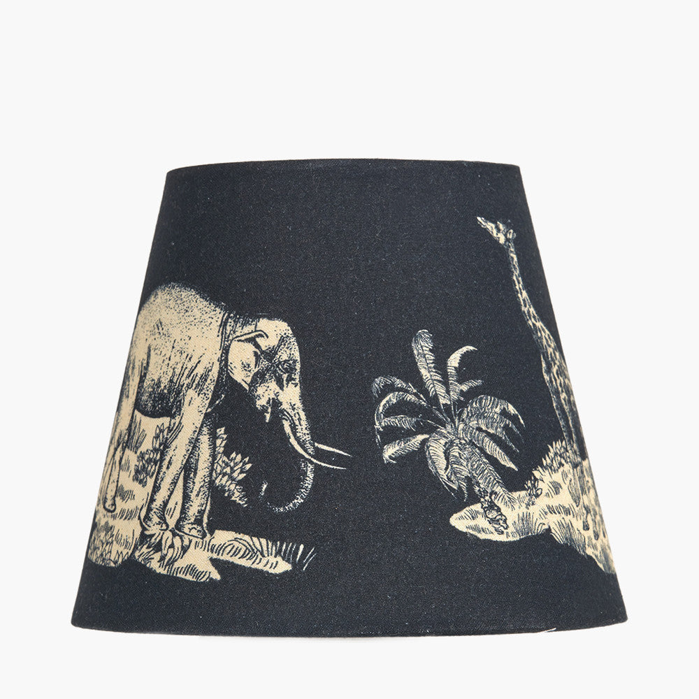 Nala 16cm Inky Blue Safari Printed Tapered Lampshade