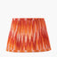 Suri 25 cm Pink and Orange Ikat Patterned Mushroom Pleat Tapered Lampshade