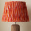 Suri 25 cm Pink and Orange Ikat Patterned Mushroom Pleat Tapered Lampshade