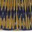 Suri 35 cm Navy and Yellow Ikat Patterned Mushroom Pleat Tapered Lampshade