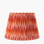 Suri 40 cm Pink and Orange Ikat Patterned Mushroom Pleat Tapered Lampshade