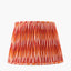 Suri 40 cm Pink and Orange Ikat Patterned Mushroom Pleat Tapered Lampshade