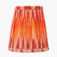 Suri 14cm Pink and Orange Ikat Patterned Mushroom Pleat Tall Tapered Candle Clip Lampshade