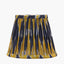 Suri 16 cm Navy and Yellow Ikat Patterned Mushroom Pleat Tapered Lampshade