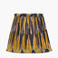 Suri 16 cm Navy and Yellow Ikat Patterned Mushroom Pleat Tapered Lampshade