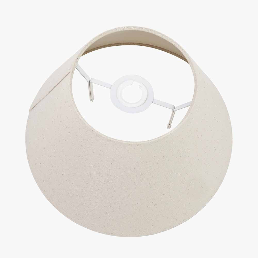 Seychelles 40cm Cream Slubby Cotton Empire Lampshade