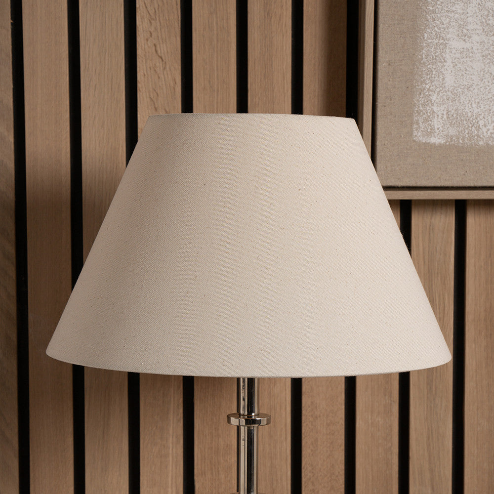 Seychelles 60cm Cream Slubby Cotton Empire Lampshade