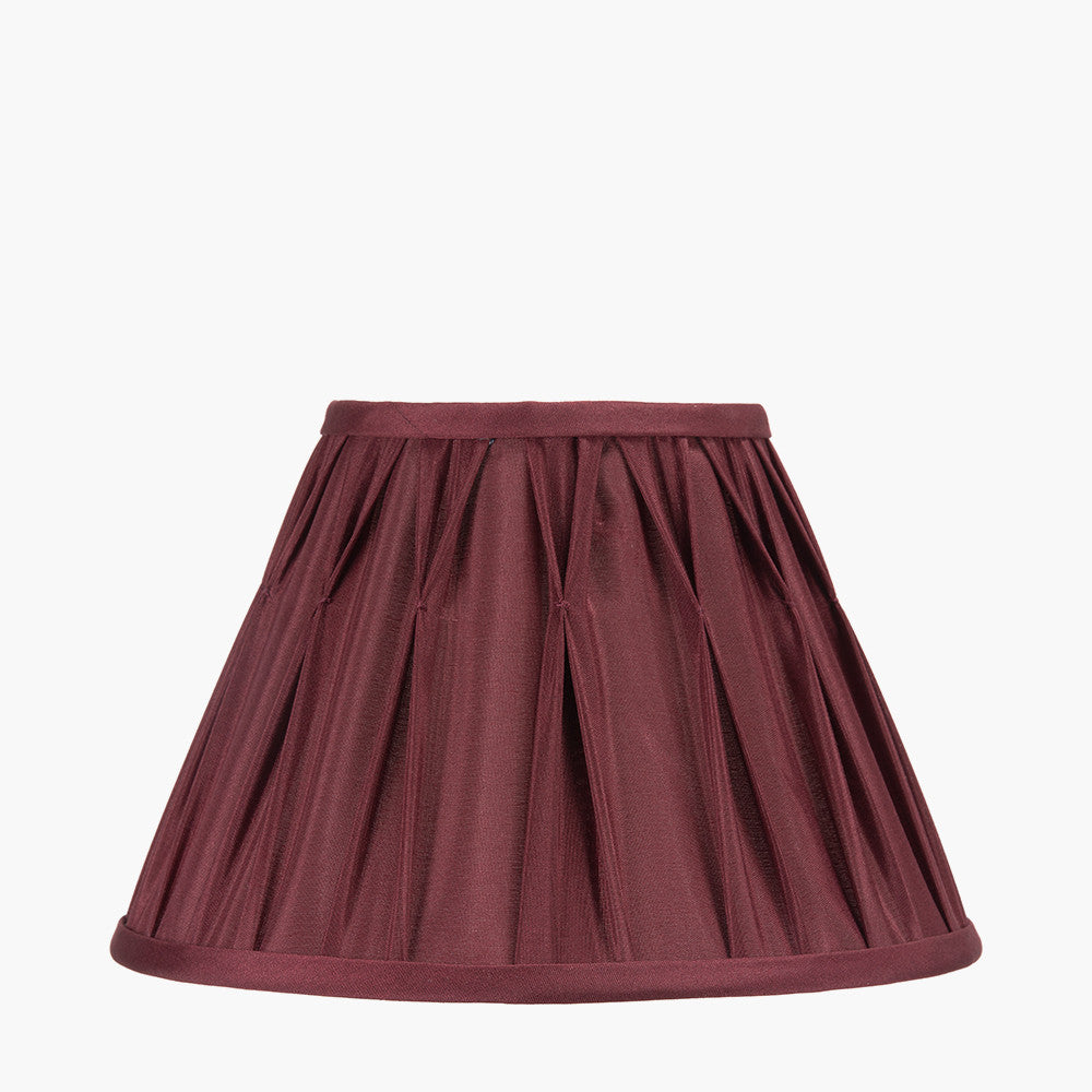 Garbo 25cm Mulberry Silk Mix Pinch Pleat Tapered Lampshade