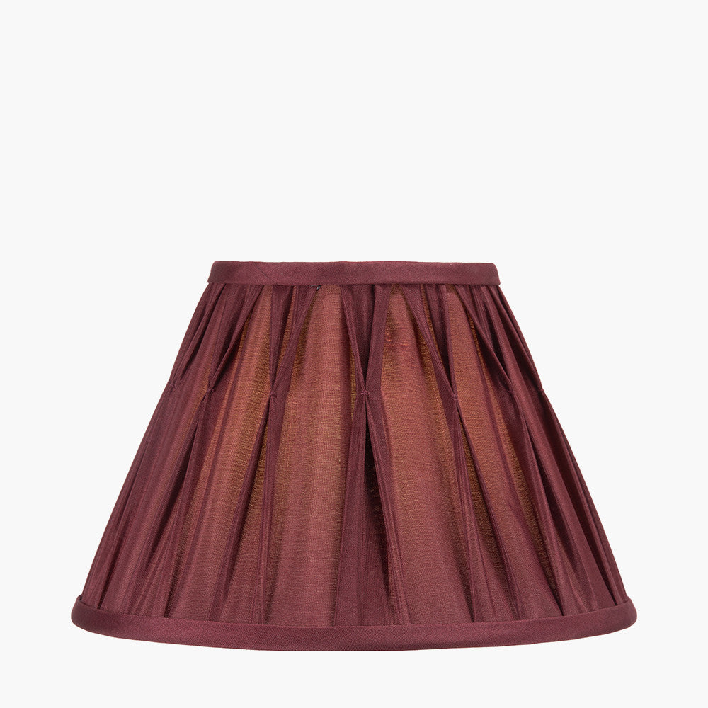 Garbo 25cm Mulberry Silk Mix Pinch Pleat Tapered Lampshade
