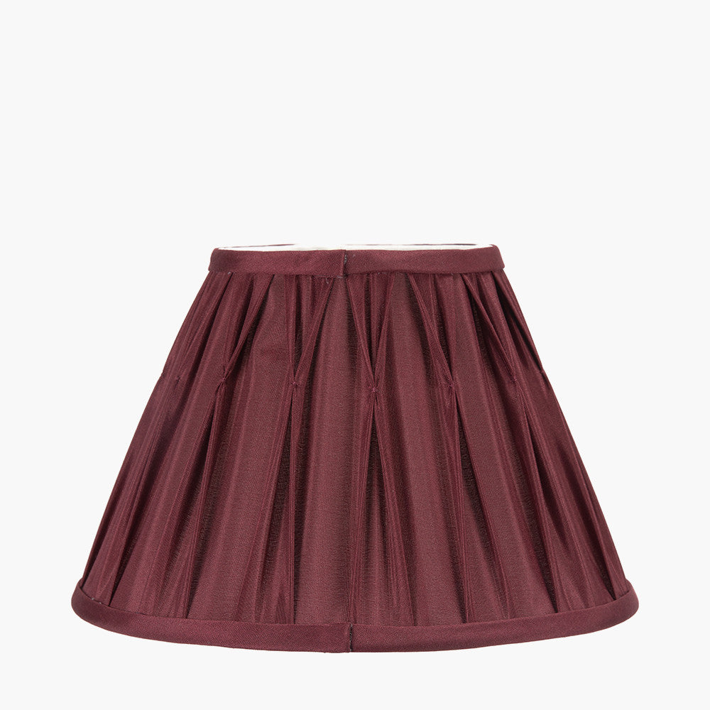Garbo 25cm Mulberry Silk Mix Pinch Pleat Tapered Lampshade