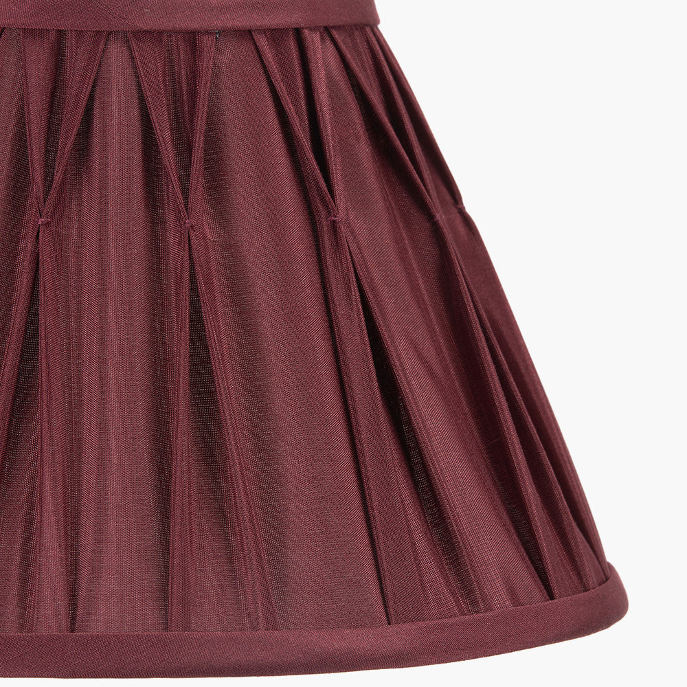 Garbo 25cm Mulberry Silk Mix Pinch Pleat Tapered Lampshade
