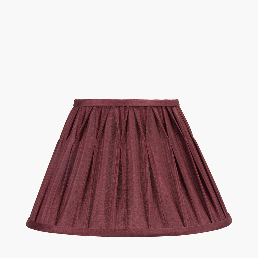 Garbo 30cm Mulberry Silk Mix Pinch Pleat Tapered Lampshade