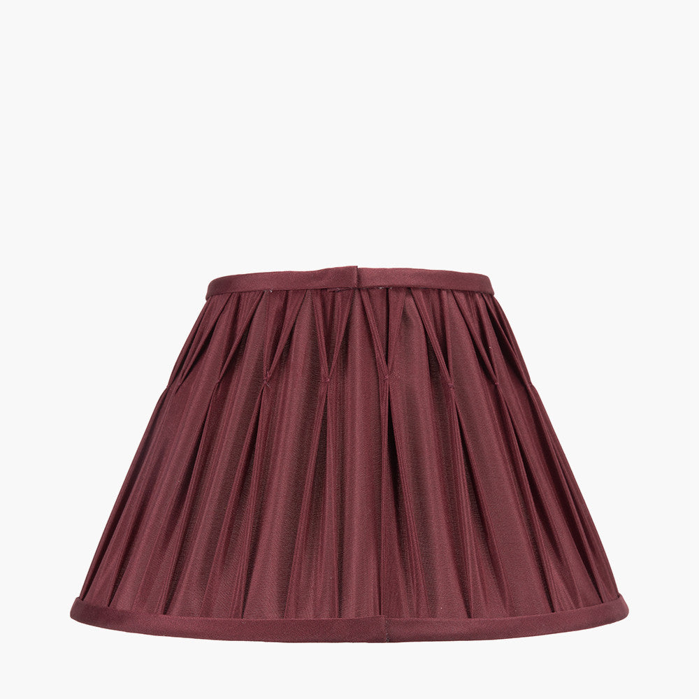 Garbo 30cm Mulberry Silk Mix Pinch Pleat Tapered Lampshade
