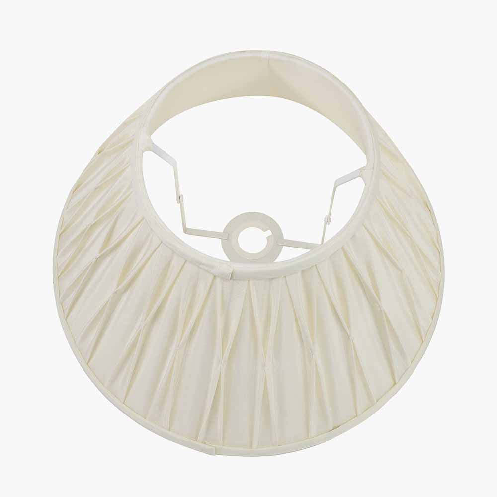 Garbo 35cm Cream Silk Mix Pinch Pleat Tapered Lampshade