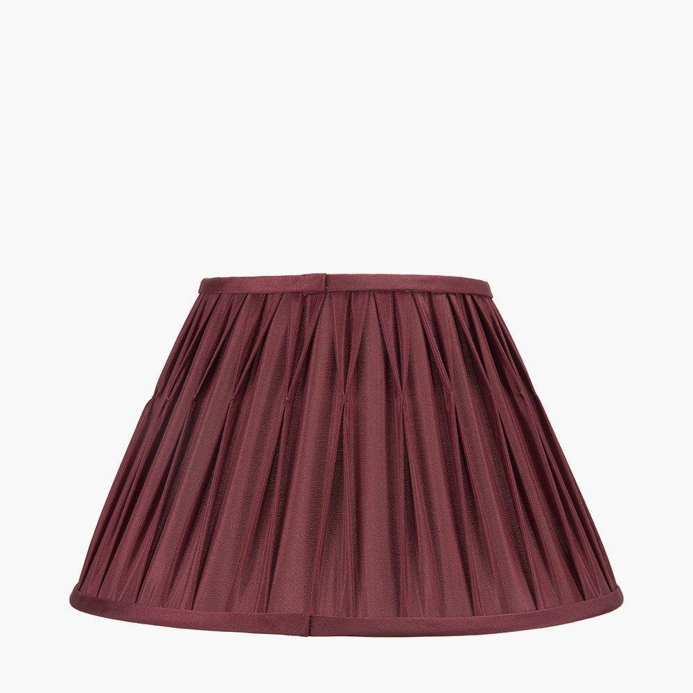 Garbo 35cm Mulberry Silk Mix Pinch Pleat Tapered Lampshade