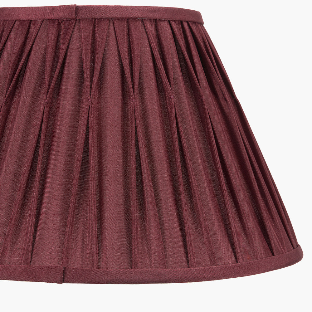 Garbo 35cm Mulberry Silk Mix Pinch Pleat Tapered Lampshade