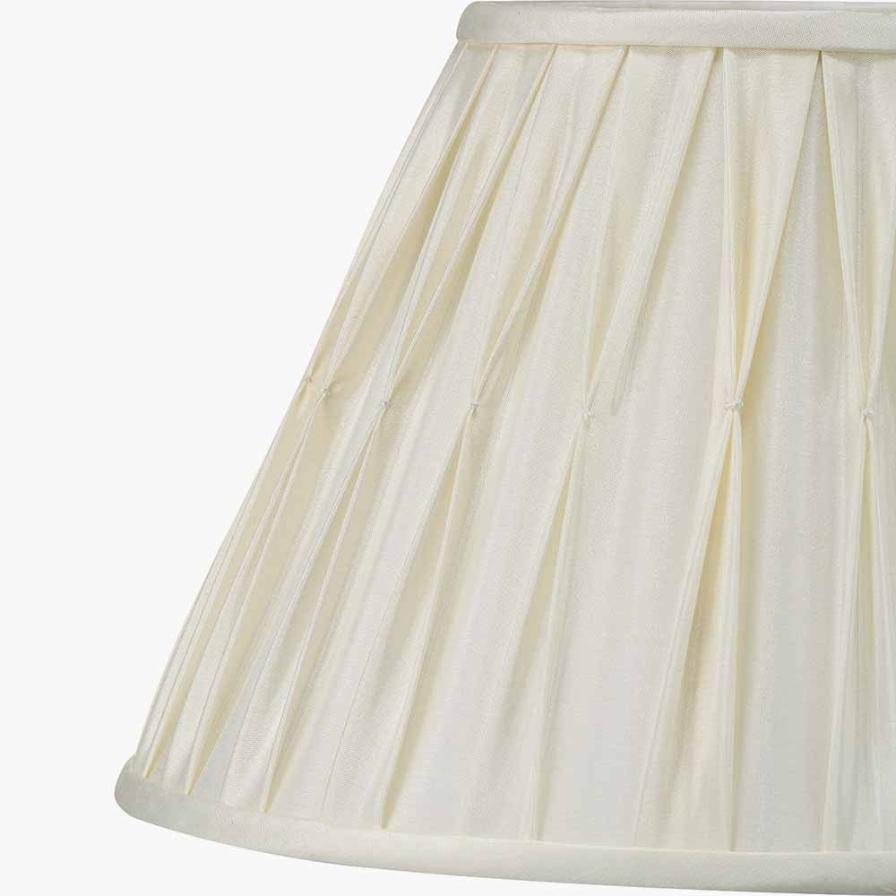 Garbo 40cm Cream Polysilk Pinch Pleat Shade