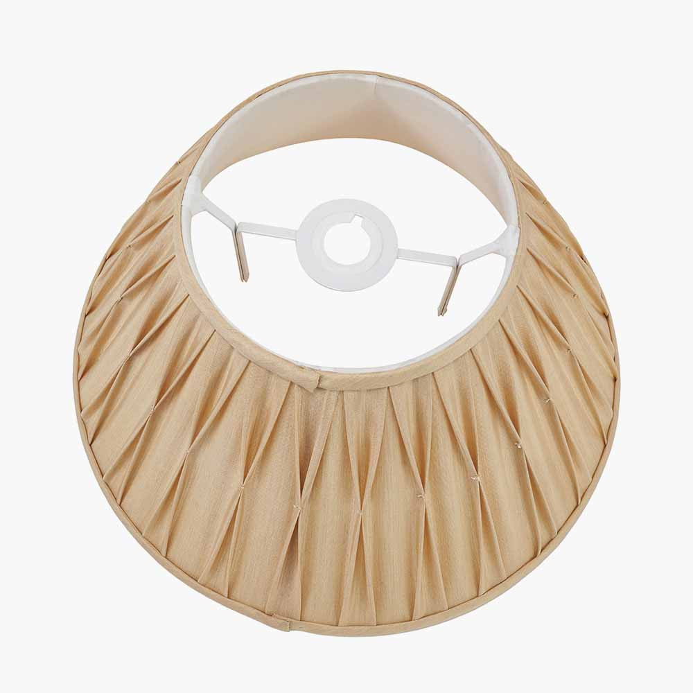 Garbo 40cm Gold Polysilk Pinch Pleat Shade