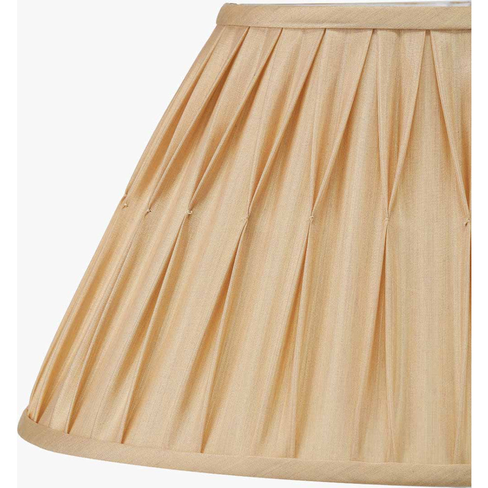 Garbo 40cm Gold Polysilk Pinch Pleat Shade
