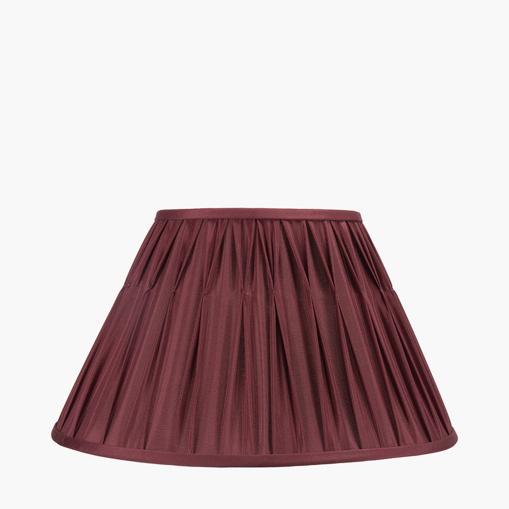 Garbo 40cm Mulberry Silk Mix Pinch Pleat Tapered Lampshade