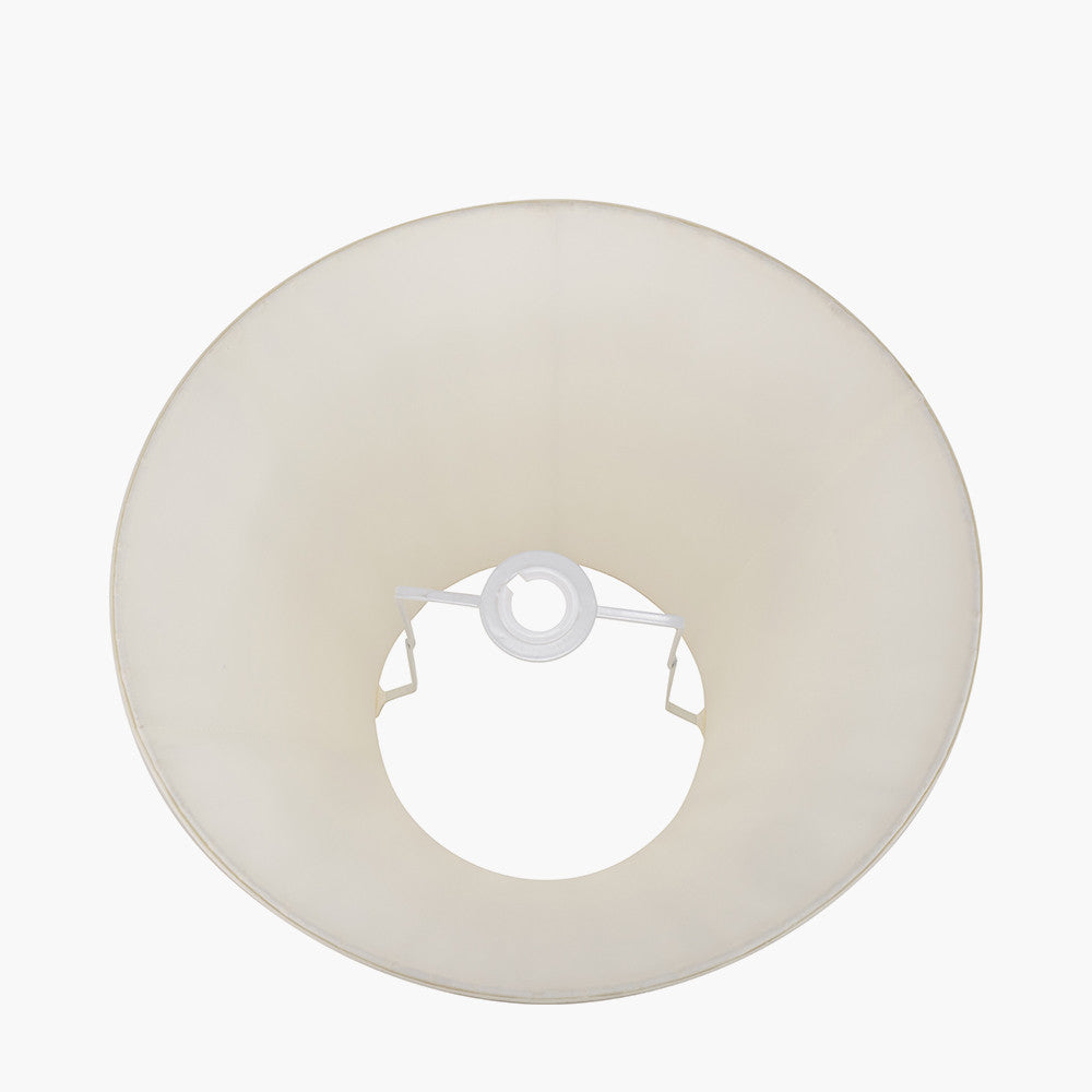 Garbo 45cm Cream Silk Mix Pinch Pleat Tapered Lampshade
