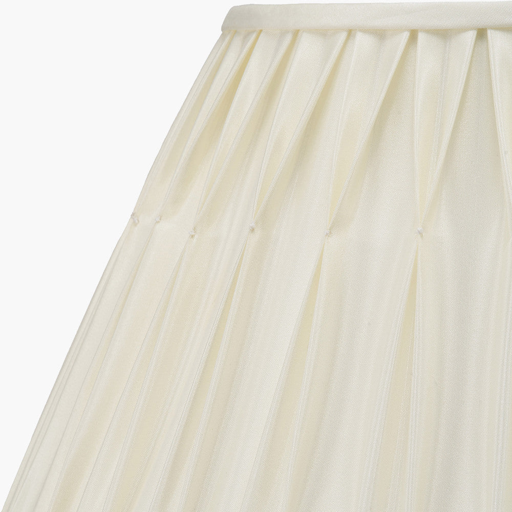Garbo 45cm Cream Silk Mix Pinch Pleat Tapered Lampshade
