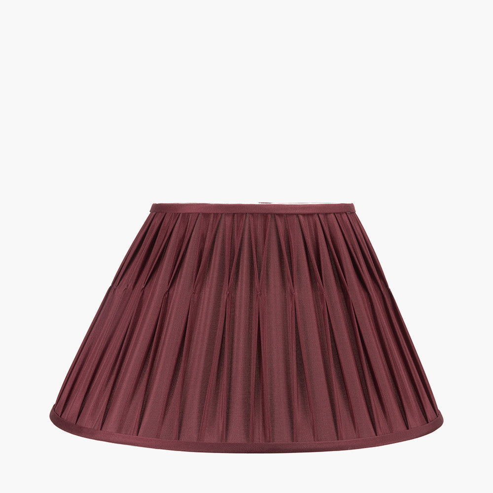 Garbo 45cm Mulberry Silk Mix Pinch Pleat Tapered Lampshade